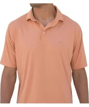 Southern Marsh Dunmore Dots Performance Polo In Washed Peach