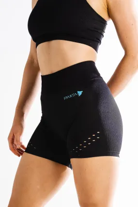 Sparta Laconic Seamless Shorts - Black/Blue Volt