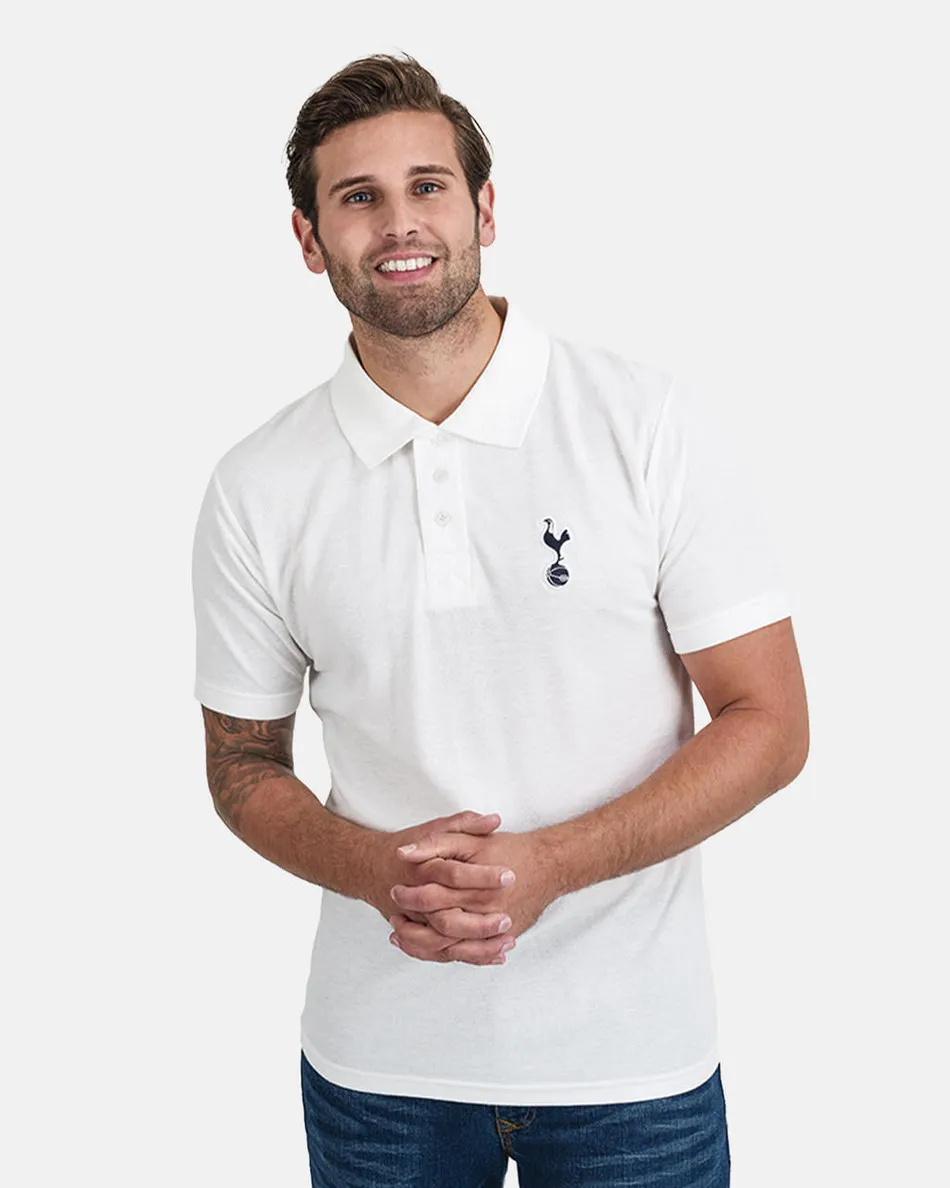 Spurs Mens White Essential Polo