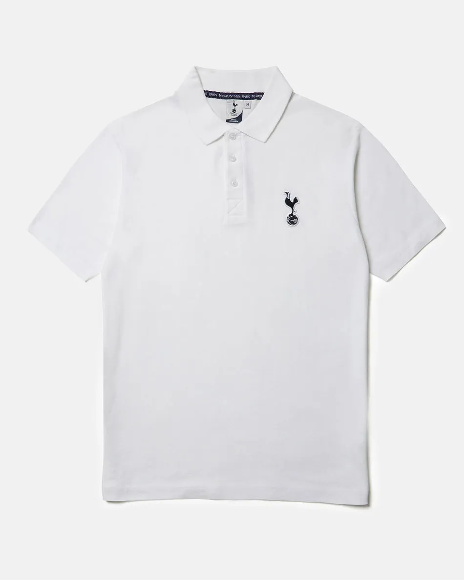 Spurs Mens White Essential Polo