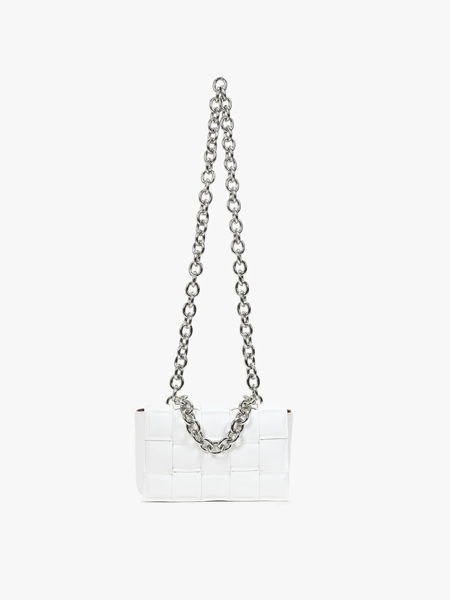 Square Weaved Solid Sling Bag