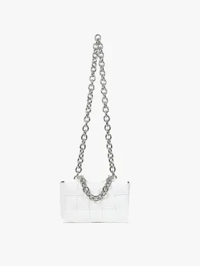 Square Weaved Solid Sling Bag