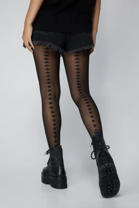 Star Seam Back Tights