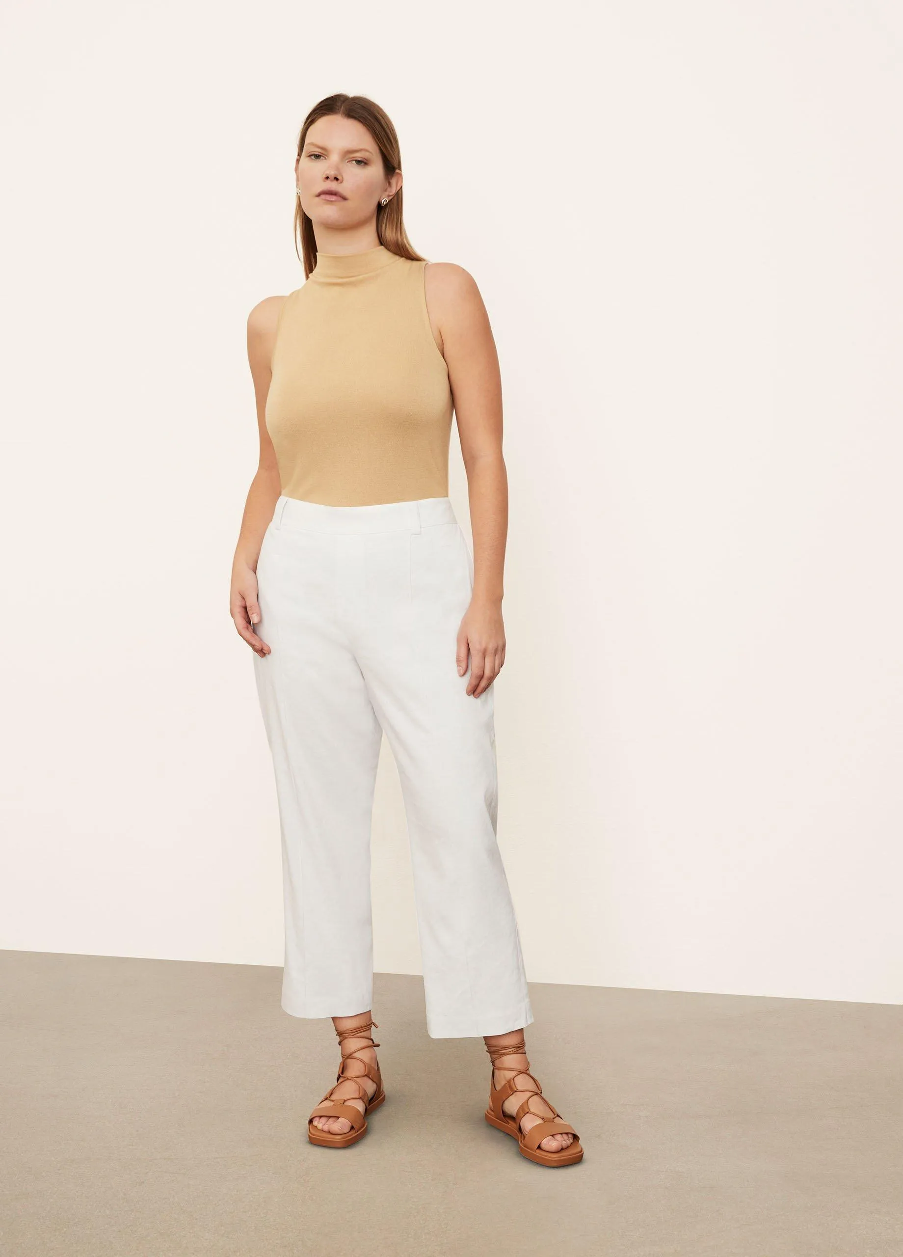 Strap-Detail Tapered Pull-On Pant