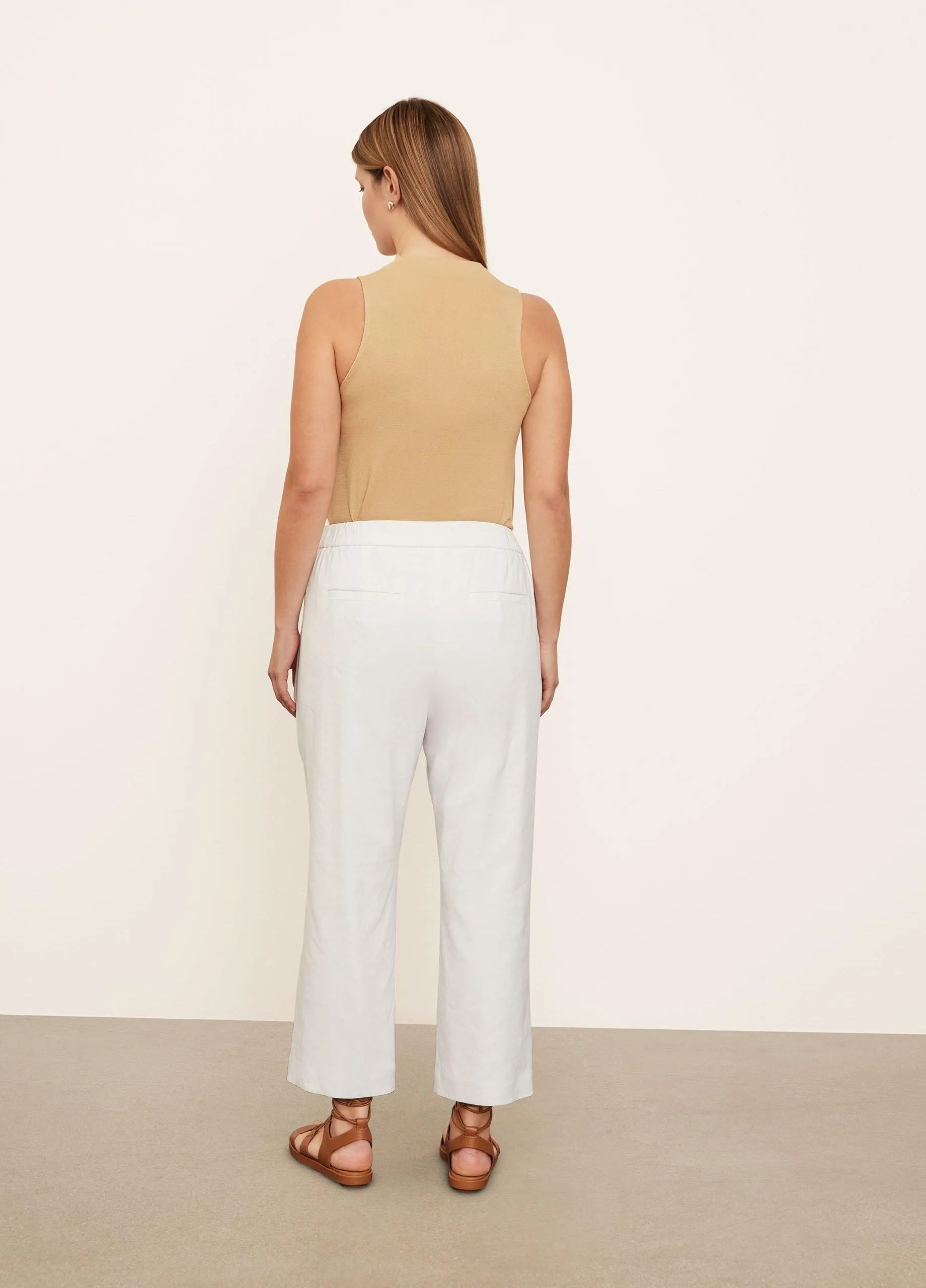 Strap-Detail Tapered Pull-On Pant