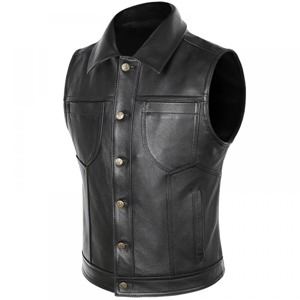 Stylish Leather Waistcoat