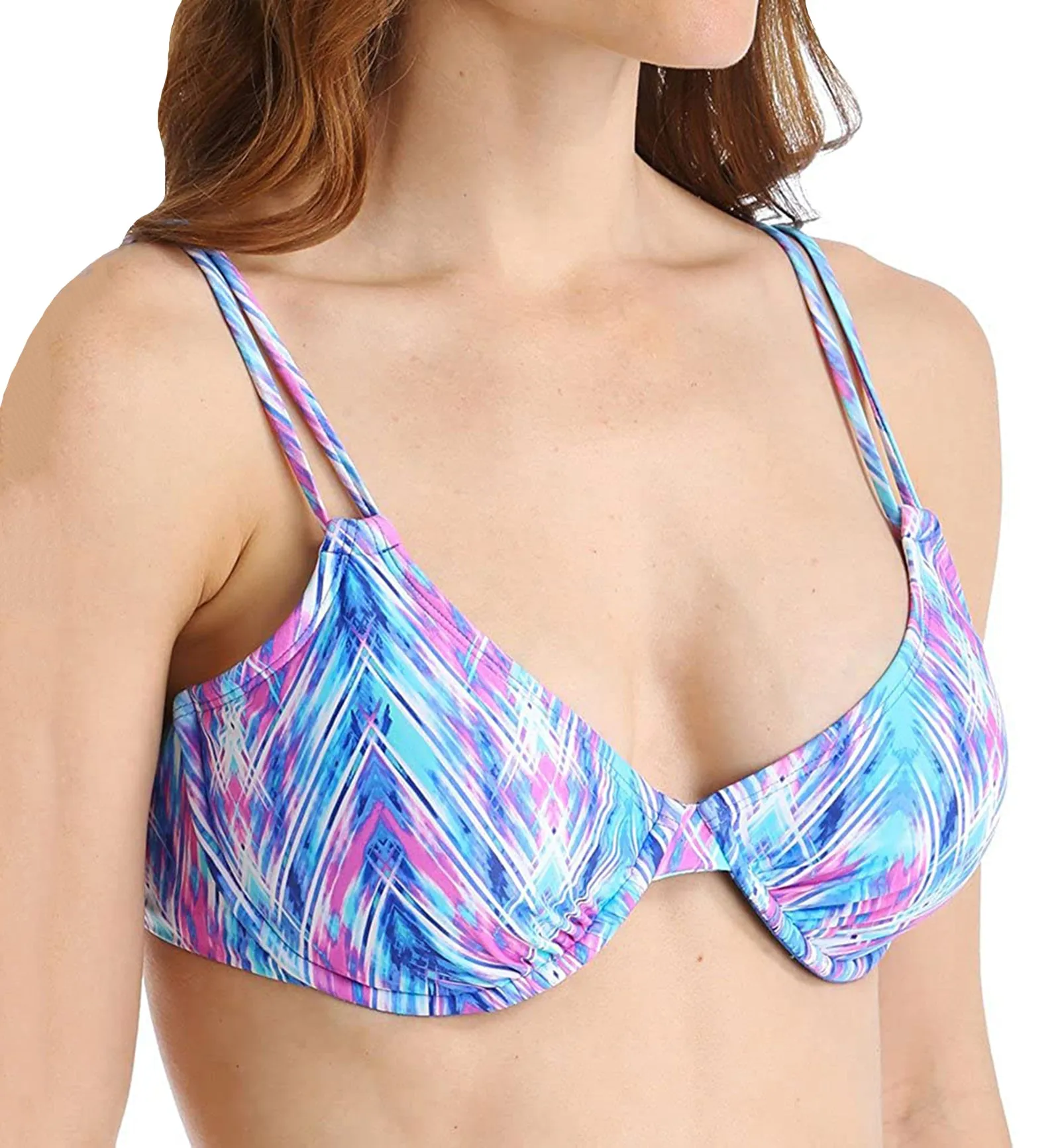 Swim Systems Double Strap Underwire Bikini w/ Removable Cups (A715) - Cascade