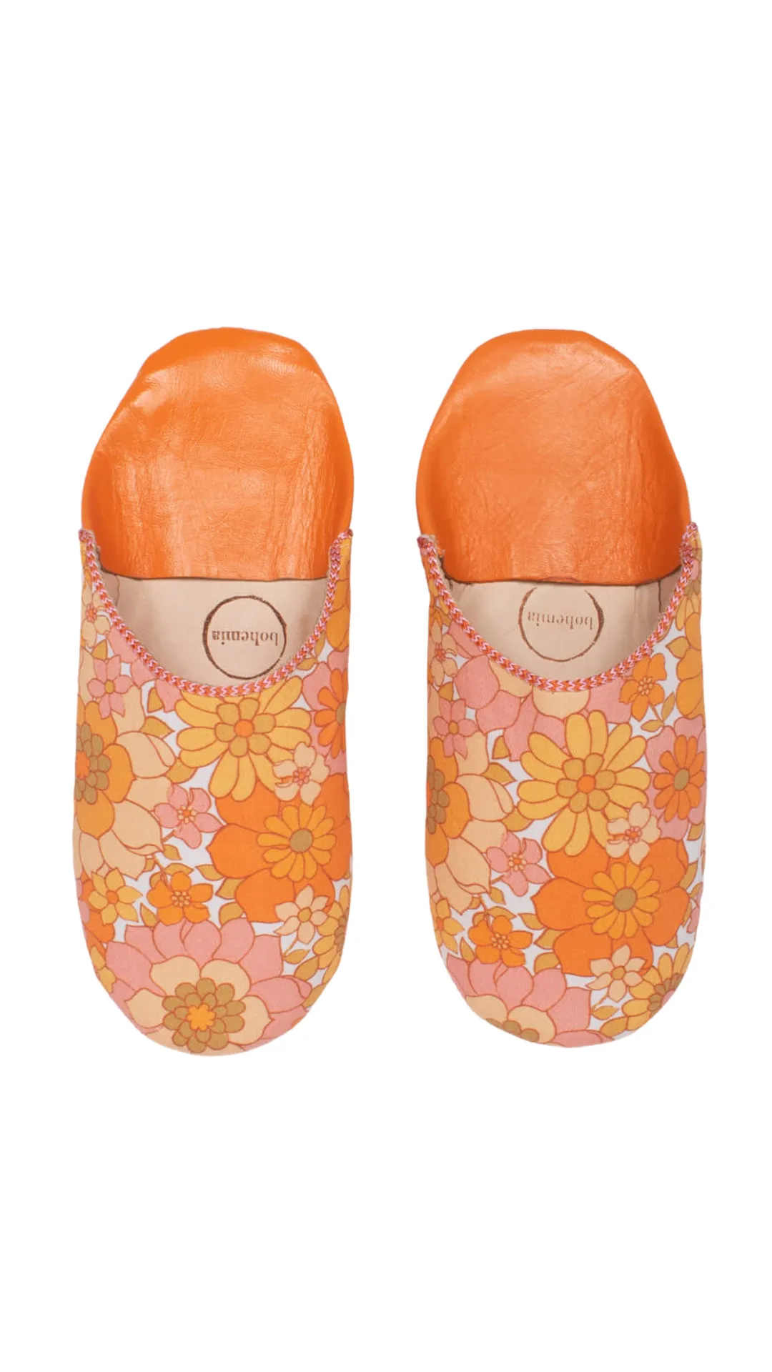 Tangerine Floral Slipper