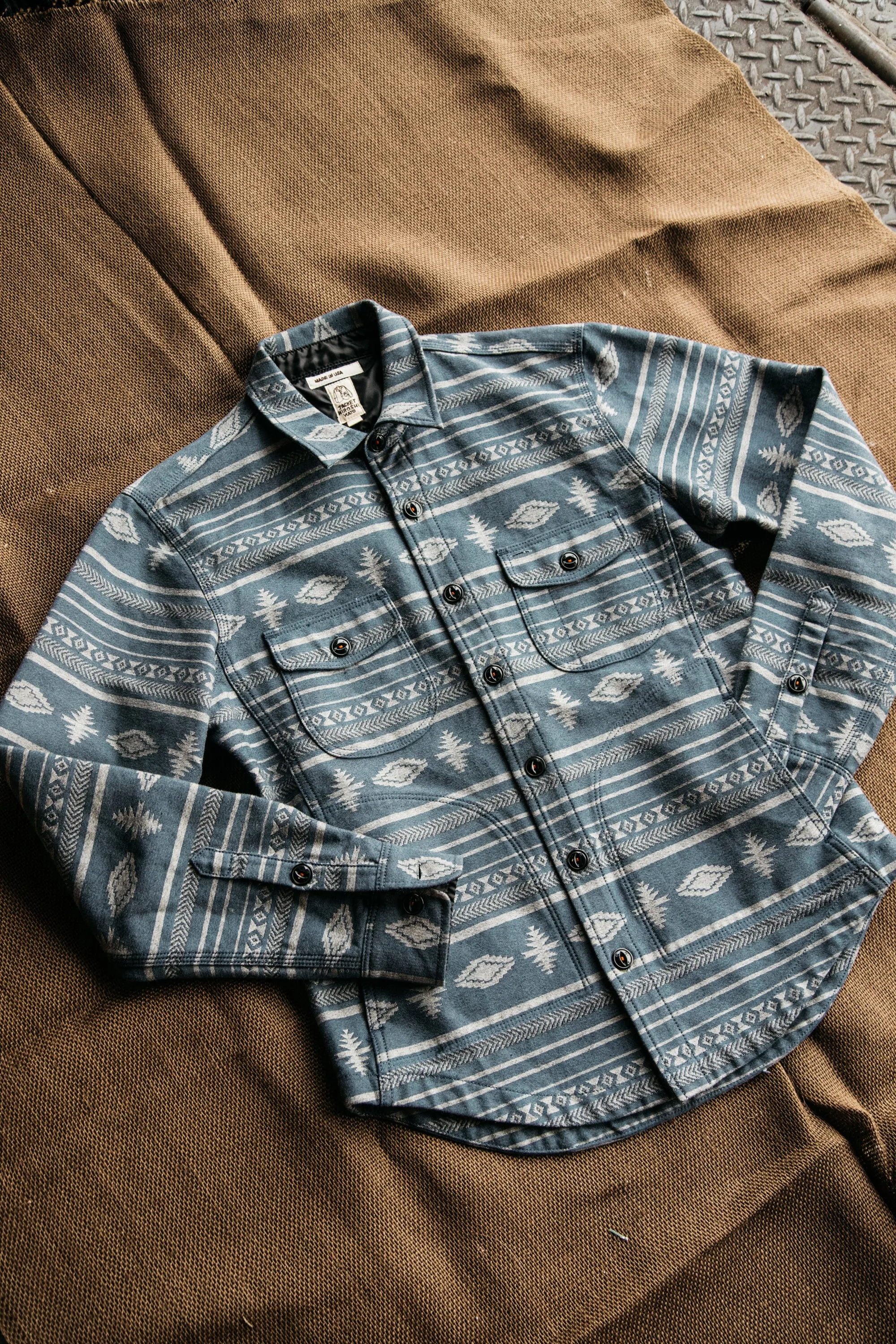 The Anvil Jacquard Jacket - Light Blue