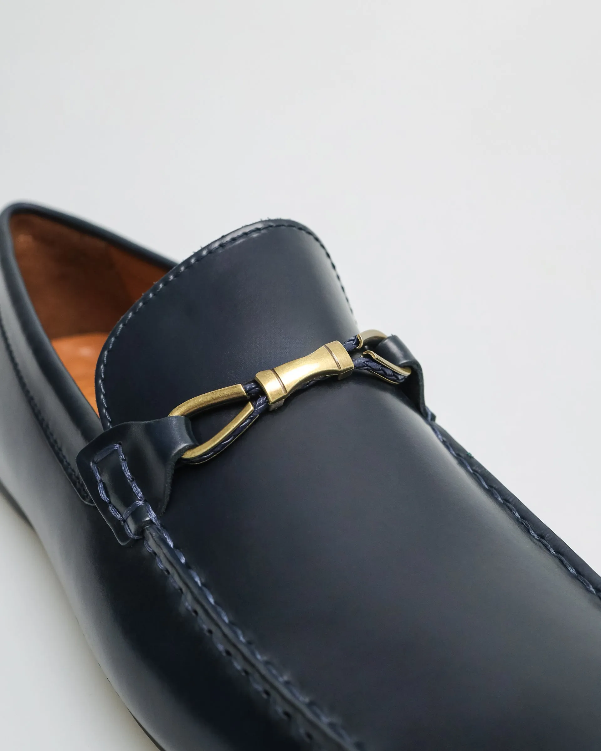 Tomaz C482 Buckle Moccasins (Navy)