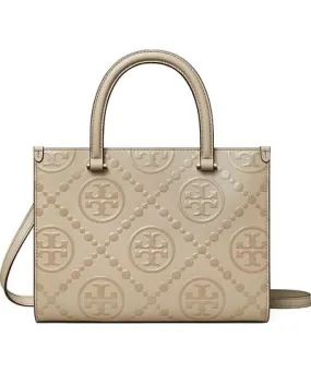 Tory Burch T Monogram Embossed Square Tote