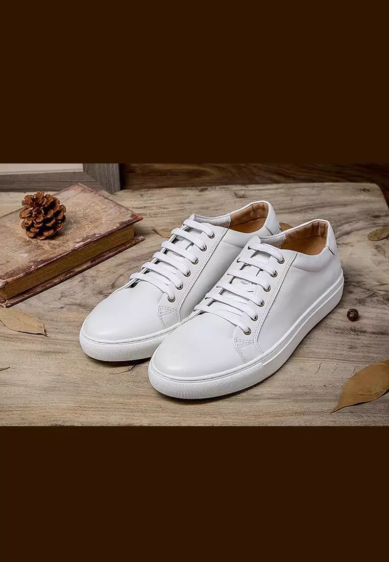 Twenty Eight Shoes White Cow Leather Sneaker 0072