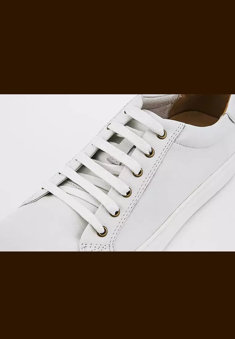 Twenty Eight Shoes White Cow Leather Sneaker 0072