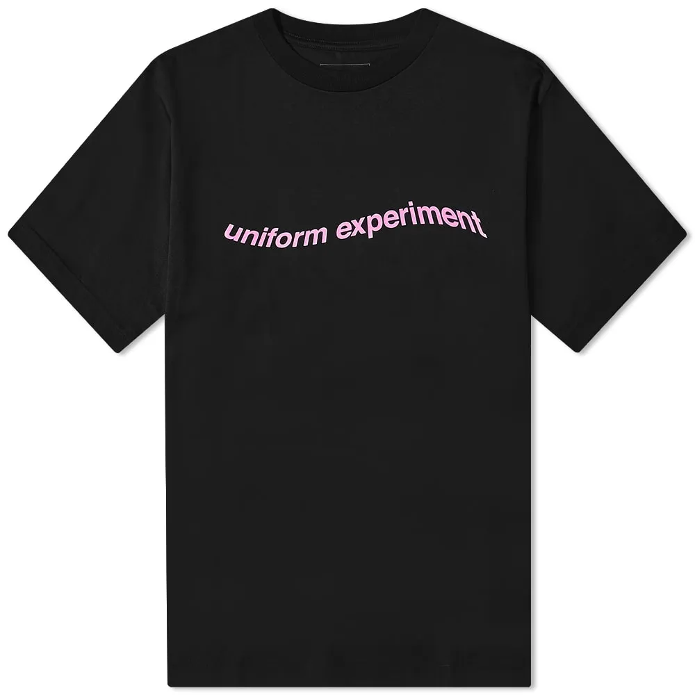 Uniform Experiment Warp Logo T-ShirtBlack