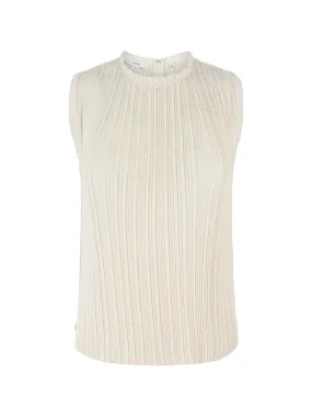 Vince Pleated Crew Neck Shell in Bell