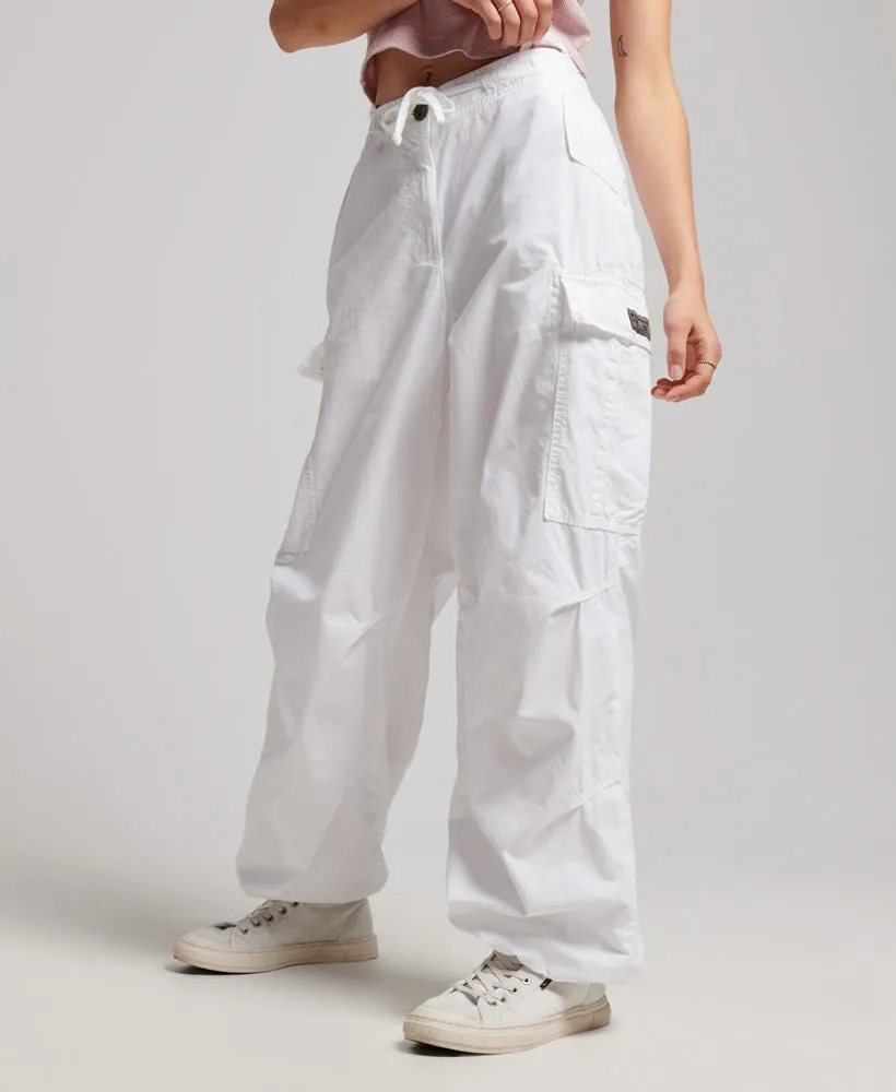 Vintage Baggy Parachute Pants | Optic