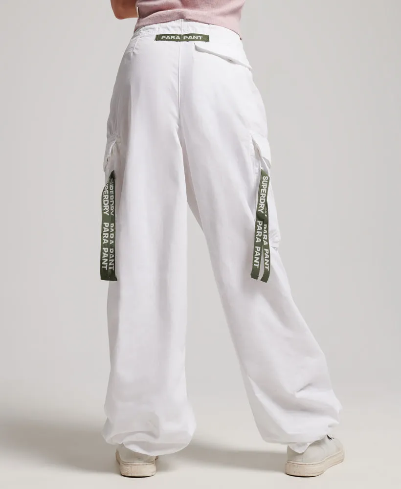 Vintage Baggy Parachute Pants | Optic