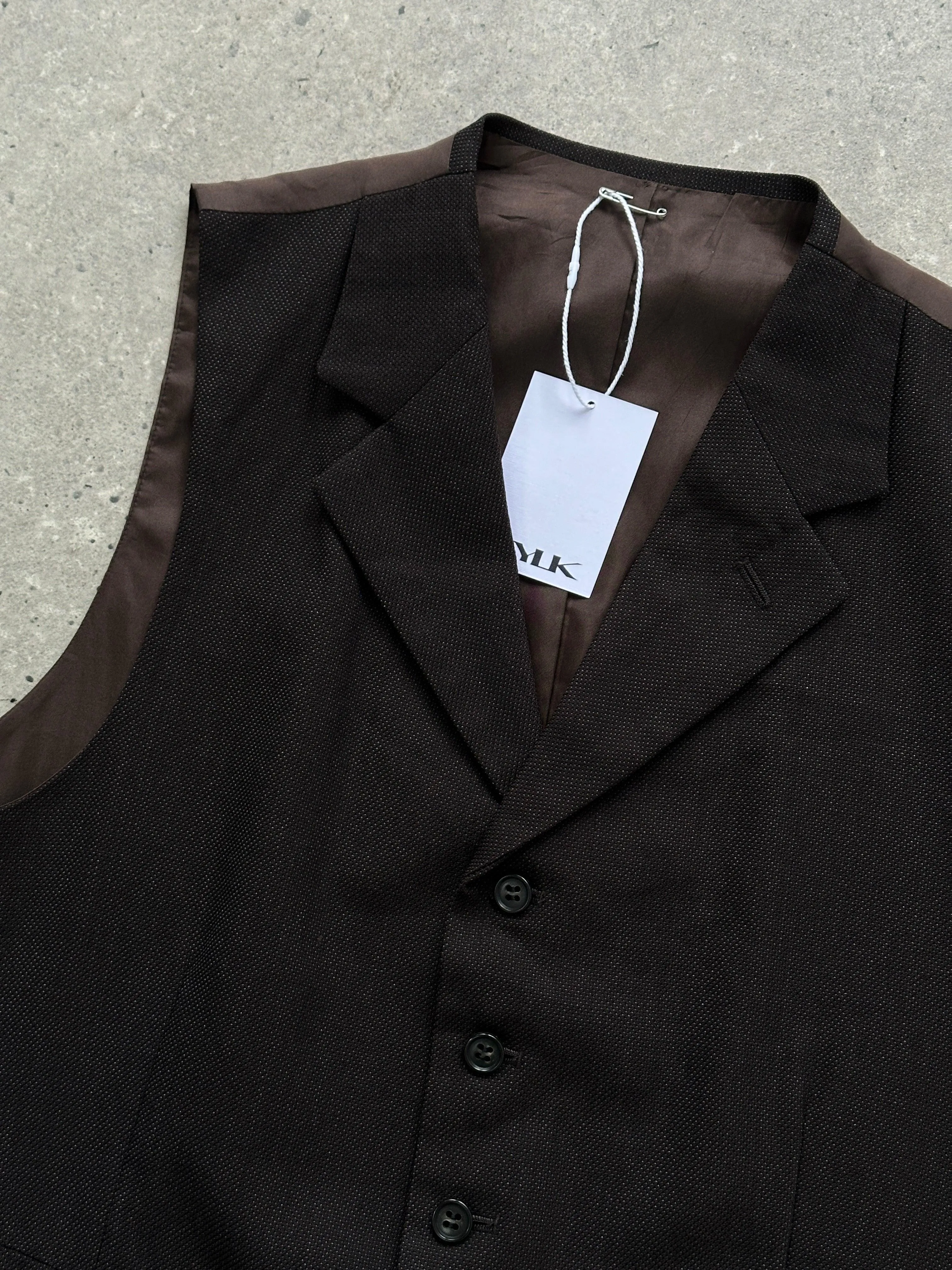 Vintage Pure Wool Collared Waistcoat - M