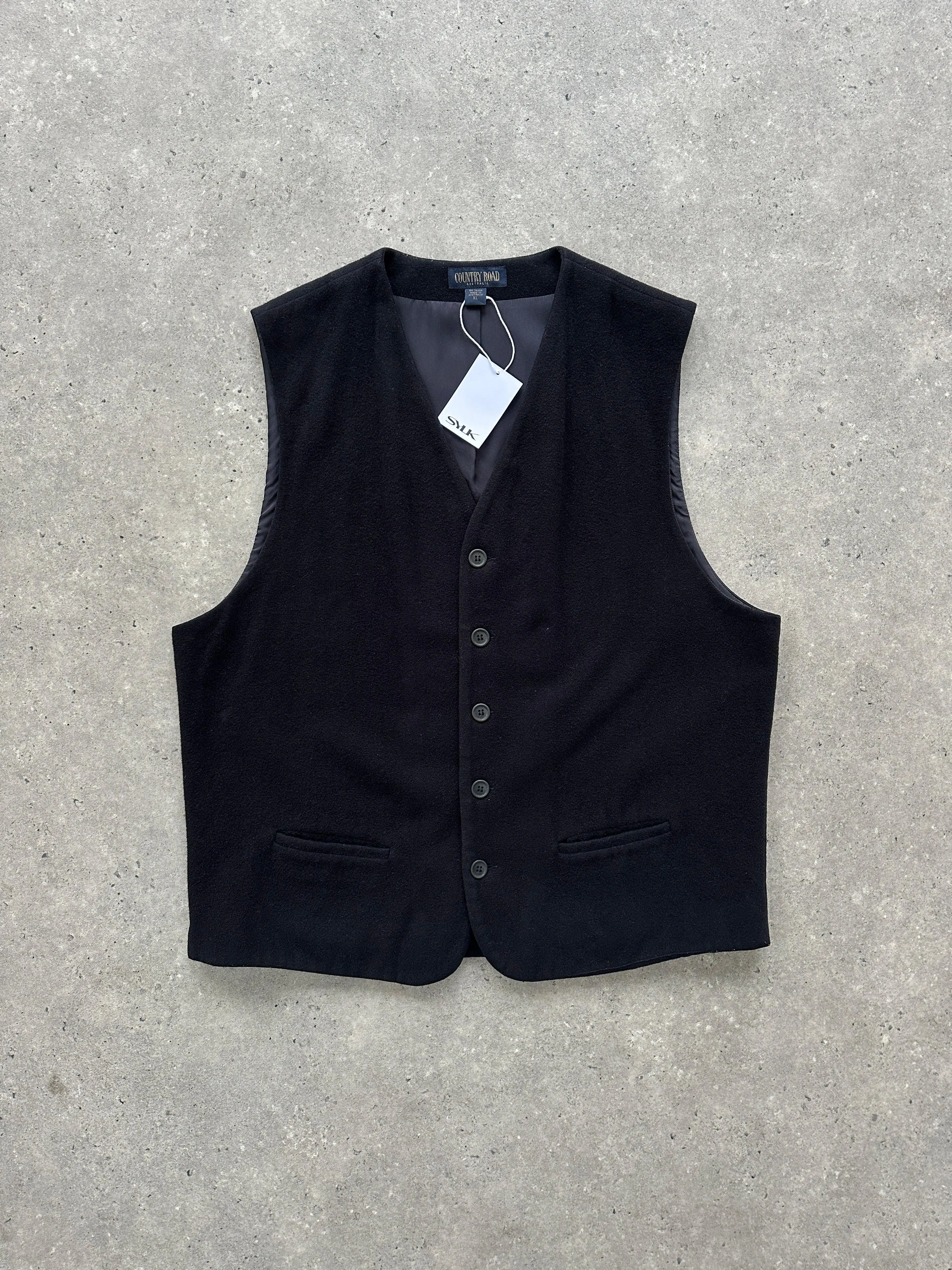 Vintage Wool Cashmere Waistcoat - XL