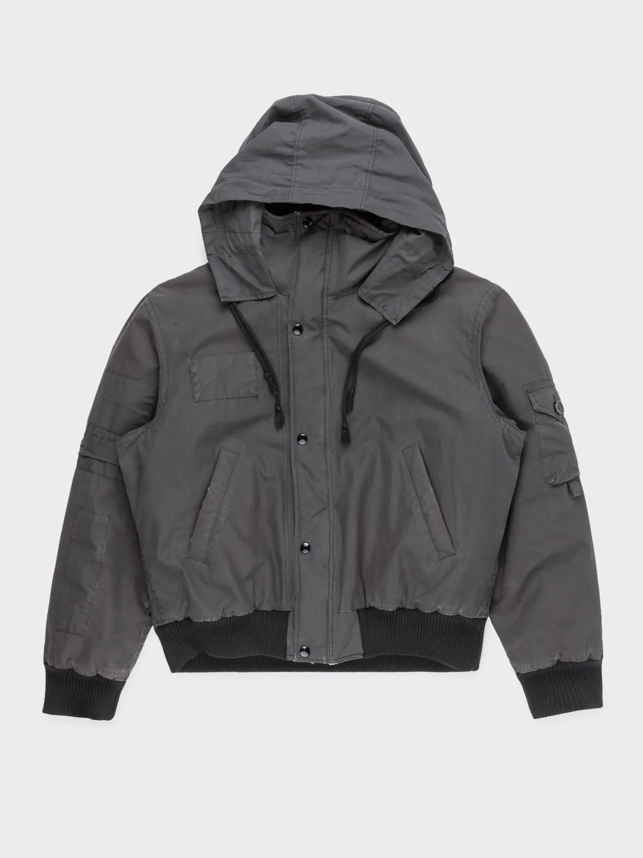 'Waves' Hooded Bomber Jacket