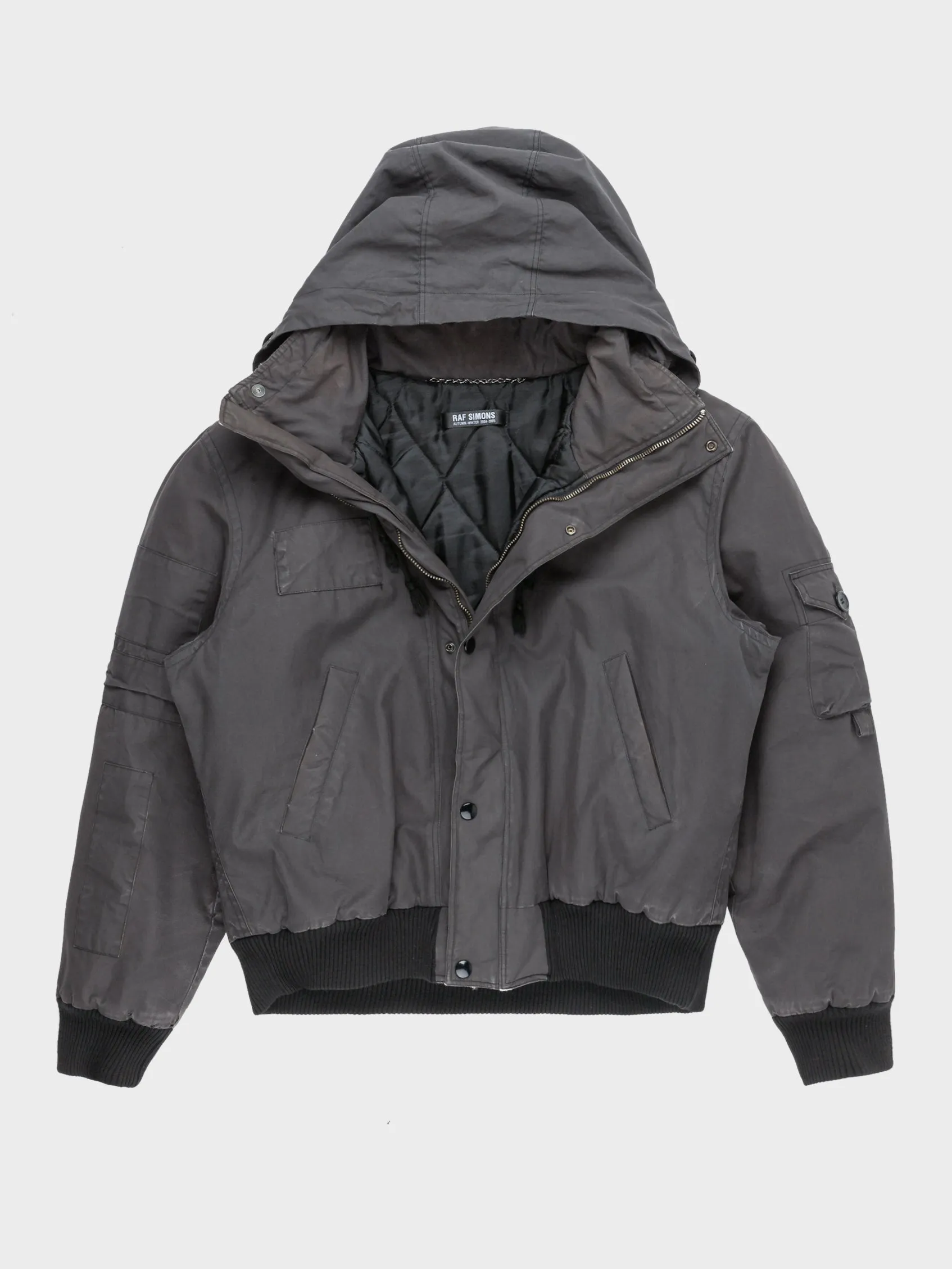 'Waves' Hooded Bomber Jacket