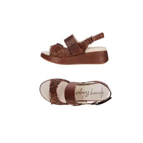 Wedge Sandal Intreccio Madreperla Brandy