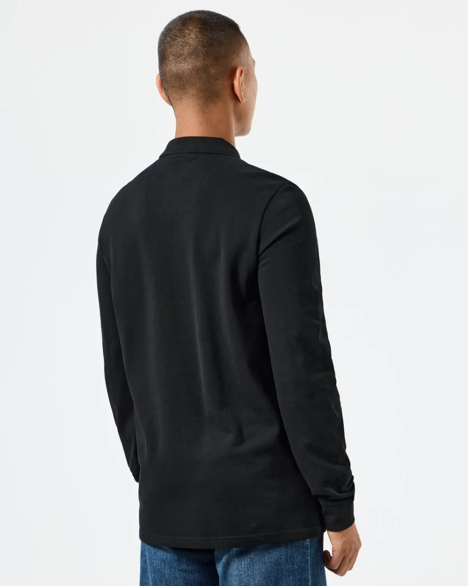 Weekend Offender Dice Long Sleeve Polo Shirt Black