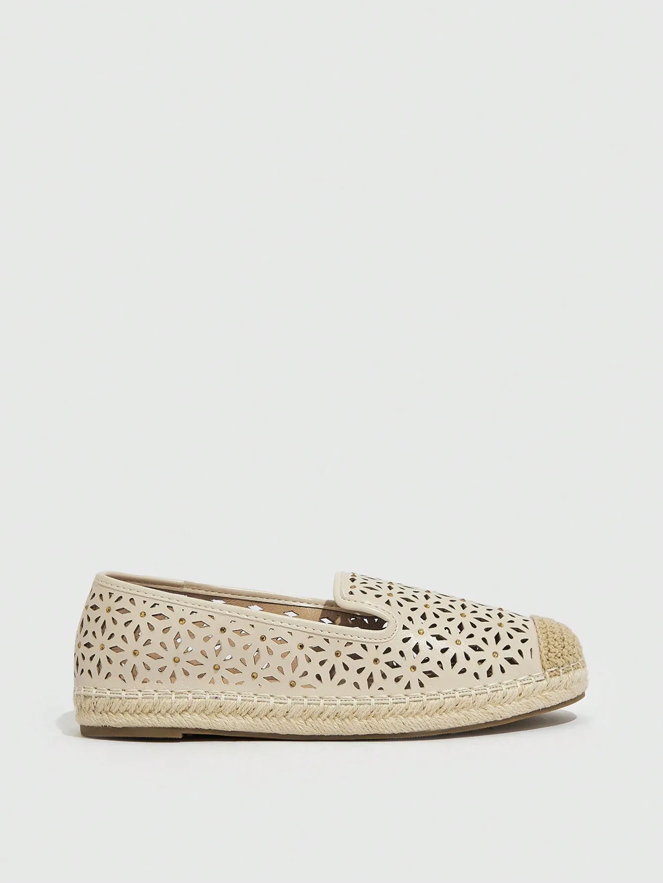 Women Hollow Out Design Slip-on Flats, Vacation Espadrille Flats