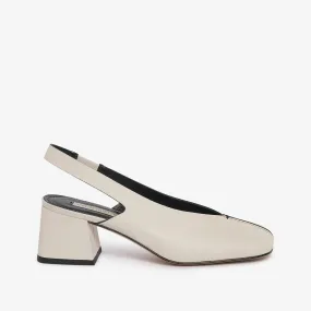 Women's leather sling back décolleté