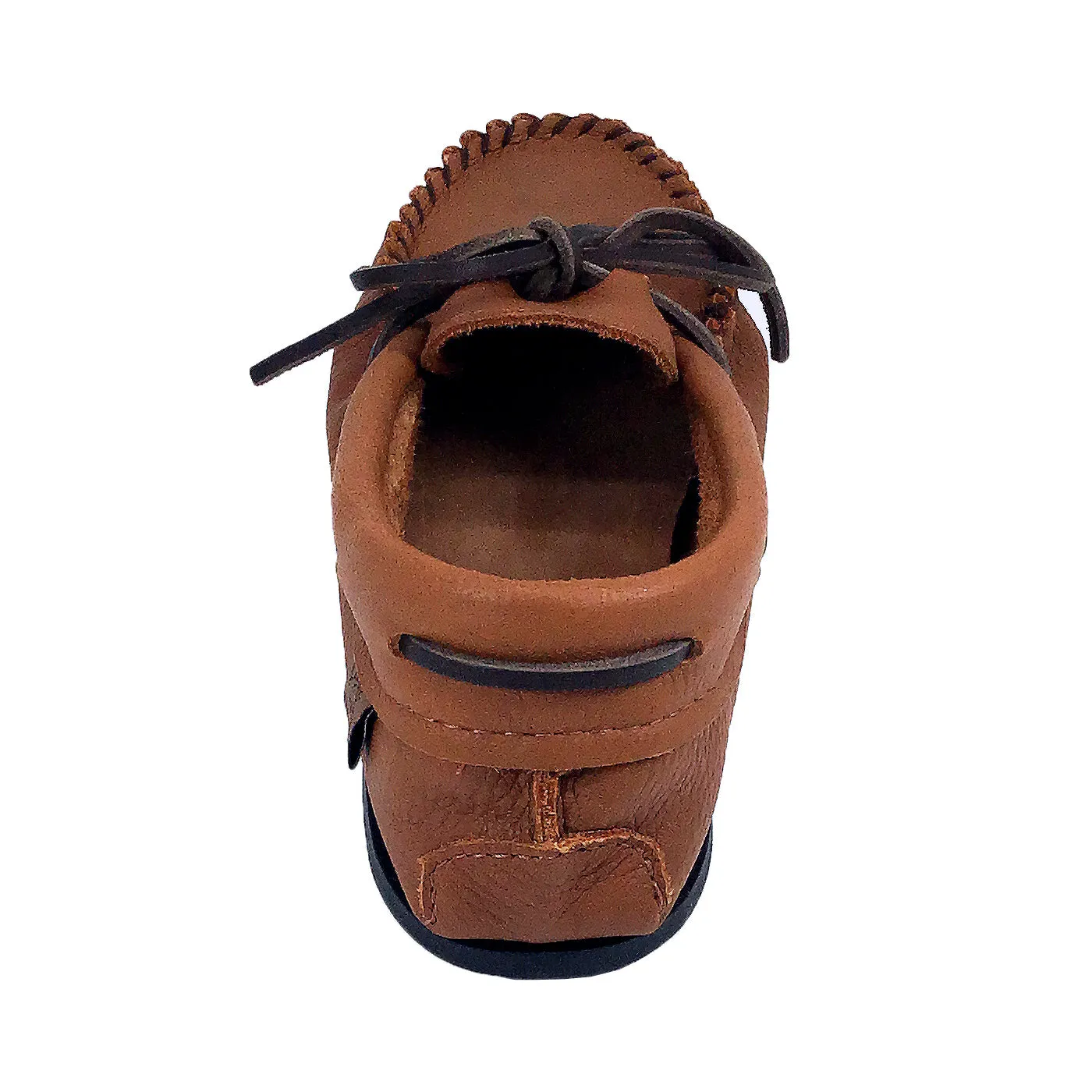 Women's Rubber Sole Elk Hide Leather Moccasins