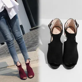 Women's Summer Fashion Buckle Ankle Wrap Thin High Heels Pumps