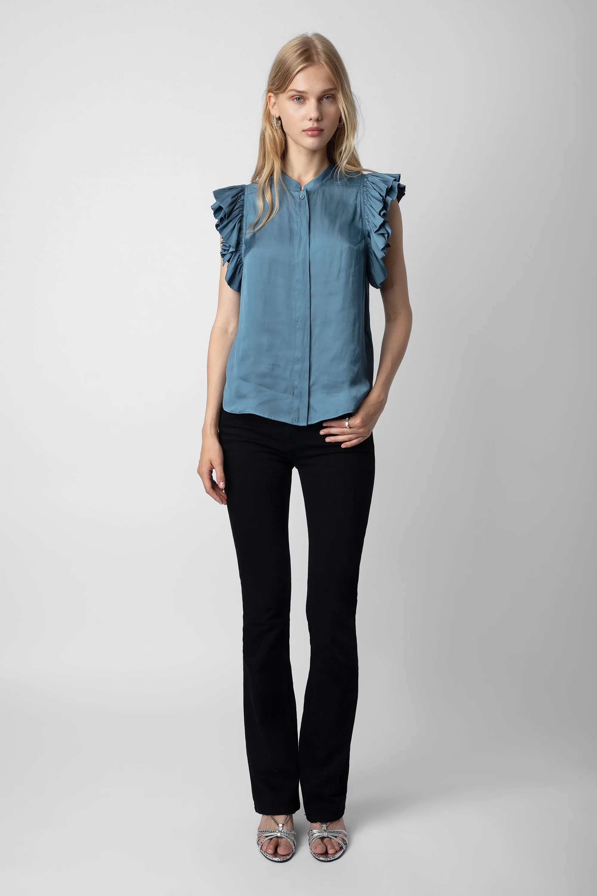 Zadig & Voltaire Tiza Satin Top